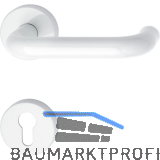 Dr�ckergarnitur 111.20 R - auf Rosette PZ, 38 - 48, reinwei�