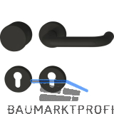 Wechselgarnitur 111.23 R/122.23 - auf Rosette PZ tiefschwarz