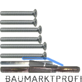 SOLIDO Befestigungsset zu WC-Garnituren, T�rst�rke 46-56 mm, Stahl verzinkt