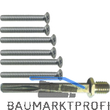 SOLIDO Befestigungsset zu Wechselgarnituren, T�rst�rke 45-55 mm, Stahl verzinkt