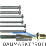 SOLIDO Befestigungsset zu Wechselgarnituren, T�rst�rke 85-95 mm, Stahl verzinkt