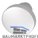 Knopfdr�ckerlochteil Flachform, � 45 mm, Aluminium silber eloxiert