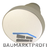 Knopfdr�ckerlochteil Flachform, � 45 mm, Aluminium neusilber eloxiert