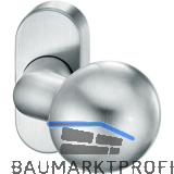 FSB T�rknopf 07 0846 auf Rosette, Gewinde M12, Edelstahl matt