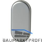 FSB Blindrosette 17 1757 oval, 32,5 x 70 x 7 mm, Aluminium silber eloxiert