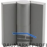 Trennwand-Aufschraubband Kunststoff grau, links