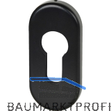 FSB Zylinderrosette 17 1757 oval, Aluminium tiefschwarz �hnlich RAL 9005