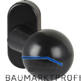 FSB T�rknopf 07 0846 auf Rosette, Aluminium tiefschwarz �hnlich RAL 9005