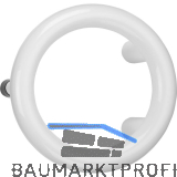 Stossgriff rund f�r Trennw�nde Durchmesser 210 mm, Kunstoff wei� RAL 9010