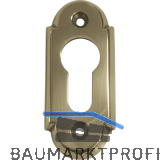 Zylinderrosette PZ, WG oval, 32 x 74 x 6, Messing poliert schutzlackiert