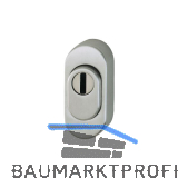 Sicherheitsrosette PZ au�en oval, m Kzs., Edelstahl matt