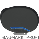 MARCHESI T�rknopf gekr�pft oval, 51 x 81 x 47, Edelstahl schwarz matt