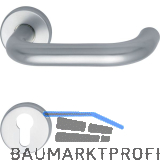 Objekt - Dr�ckergarnitur 1754/D70M - auf Rosette PZ, VK 8,5 TS 38-43, silber
