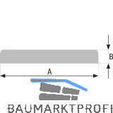 Flachleiste ohne Weichlippe 60mm, nicht selbstklebend, wei�