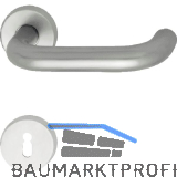 OBJEKT-Dr�ckergarnitur GEOS 1754 - auf Rosette BB, TS wahlweise, silber eloxiert