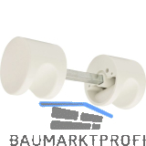T�rknopf 122.23 - auf Rosette, - mit Spezial - Dr�ckerrosette, reinwei�