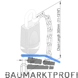 SALTO Kette f�r Neoxx G3 Vorhangschloss, 300 mm