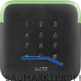 SALTO Wandleser Mifare XS4 2.0, Keypad 95,5 x 95,5 x 22 mm, Kunststoff schwarz