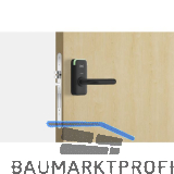 SALTO Rosettenbeschlag XS4 Mini EM150UFH VK 9 mm TS 57-70 mm U-Dr�cker schwarz