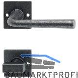 HALC� Dr�ckergarnitur S�LL - auf Rosette WC, TS-50, schwarz passiviert