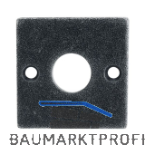 HALC� Rosette HALL & S�LL - WC, 52 x 52 mm, verzinkt schwarz passiviert