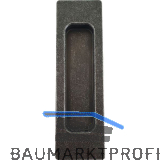 Muschelgriff lang verzinkt schwarz