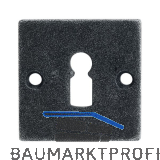 HALC� Schl�sselrosette HALL & S�LL - BB, 52 x 52 mm, verzinkt schwarz passiviert