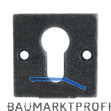 HALC� Zylinderrosette HALL & S�LL - PZ, 52 x 52 mm, verzinkt schwarz passiviert