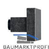 HALC� Knopfdr�ckerlochteil eckig fix f�r Hall, S�ll, 60x60, schwarz passiviert