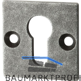 Sicherheitsrosette eckig - innen, PZ, ohne KZS, verzinkt schwarz passiviert