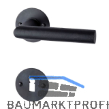 HALC� Dr�ckergarnitur DAVOS - auf runder Rosette BB, TS-50, Schwarzstahl