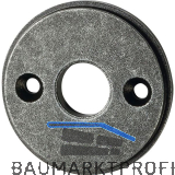 Sicherheits-Dr�ckerrosette rund - innen, verzinkt schwarz passiviert