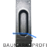 Schiebet�rmuschel 40x120mm gerade, verzinkt schwarz hell passiviert