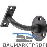 Handlauftr�ger rund Dreipunktbefestigung, Wandabstand 78 mm, schwarz passiviert