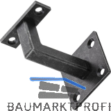 Handlauftr�ger Vierpunktbefestigung, Wandabstand 78 mm, Stahl schwarz passiviert