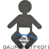 Symbol f�r WC T�ren - Wickelraum, verzinkt schwarz