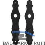 HALC� Langschild SILL - WC 90, Stahl schwarz lackiert