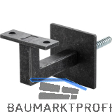 Handlauftr�ger mit Schraubbefestigung,Wandabstand 78 mm,Stahl schwarz passiviert