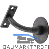 Handlauftr�ger rund mit Stockschraube, Wandabstand 78 mm, schwarz passiviert
