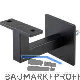 Handlauftr�ger mit Schraubbefestigung,Wandabstand 78 mm,schwarz lackiert RAL9005