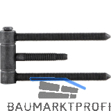 Steckband 3-teilig 18 mm, brandschutztauglich,Stahl verzinkt schwarz passiviert