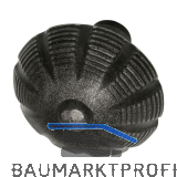 HALC� Knopfdr�ckerlochteil rund drehbar � 56, schwarz passiviert