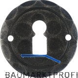 HALC� Schl�sselrosette SILL - BB, � 50 mm, verzinkt schwarz passiviert