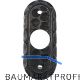 HALC� Dr�ckerrosette SILL oval, 30 x 42 mm, verzinkt schwarz passiviert