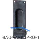 Schiebet�rmuschel 40 x 120 mm gerade, Schwarzstahl