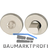 MARCHESI WC - Rosette � 52, H: 10 mm, Schlitzkopf u. Drehknopf, Edelstahl matt