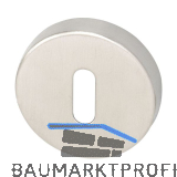 MARCHESI Schl�sselrosette BB, � 50 mm, H�he 7 mm, Edelstahl matt