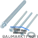 GRUNDMANN SH-Befestigungsset, Wechselstift u. Schrauben,TS 60-64,Stahl verzinkt