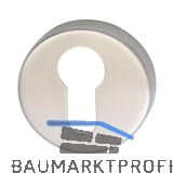 FH-Zylinderrosette PZ, WG/FH m. Anschraubtr�ger "T" � 50, H:8, Edelstahl matt