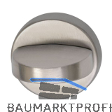 WC - Rosette � 50 mm, m. Anschraubtr�ger"U" u. Drehknopf, Edelstahl matt